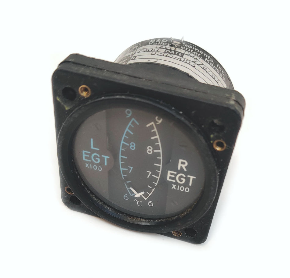 B&D Instruments Dual EGT/EGT Indicator 0205-003