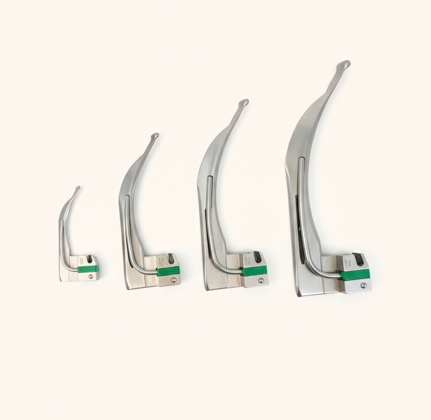 ADC Satin™ Macintosh Fiber Optic Laryngoscope Blade Size 1, 2, 3, 4 with Handle 4065F