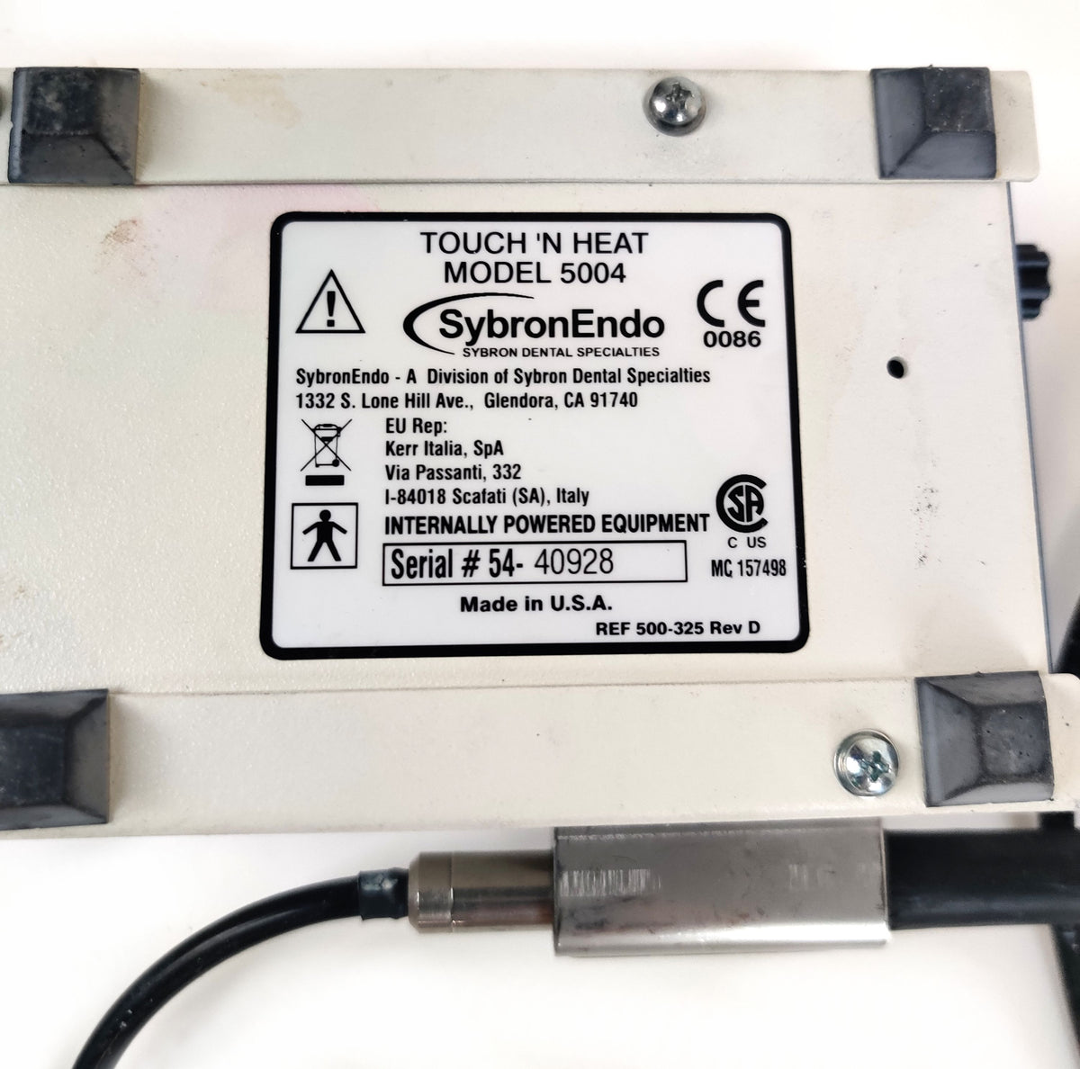 System B Sybron Endo Touch 'N Heat 5004 Endodontic Heat Source *For parts, No T ...