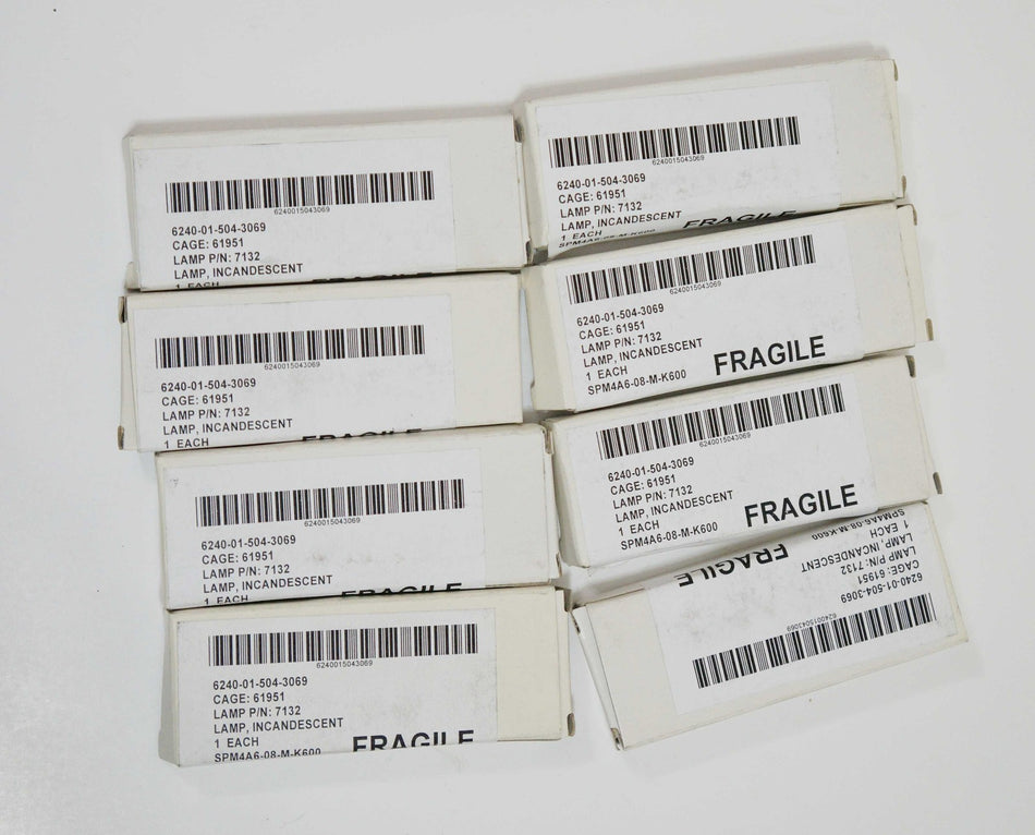 USGI Set of 8 Microlamp Inc. L - 7132 ILLUMATED PANEL, AIRCRAFT 5V 75mA
