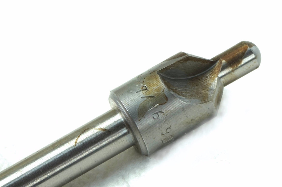 Lot of 10 USGI HSS Countersink 7/16 x 3/16" 90º  2 Flute Straigth Round Shank