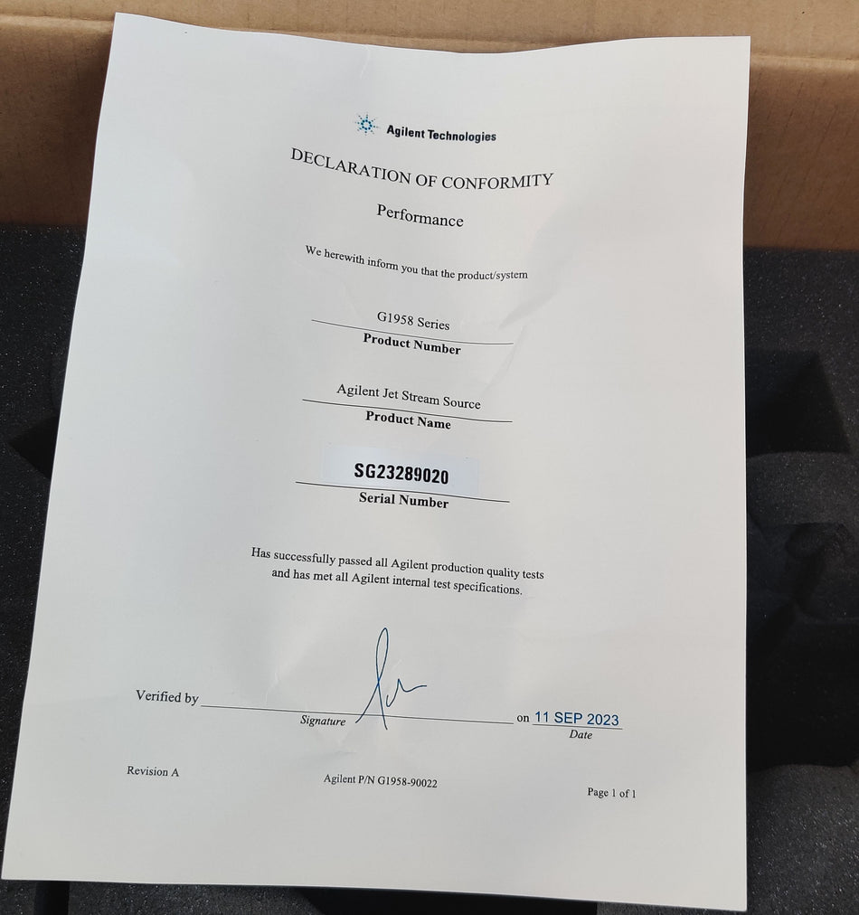 Agilent G1958 Jet Stream ESI Source 6495 Single Quadrupole LCMS G1958-65271 NEW