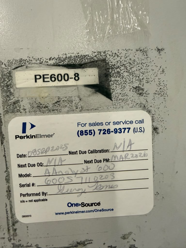 PerkinElmer AAnalyst 600 Atomic Absorption