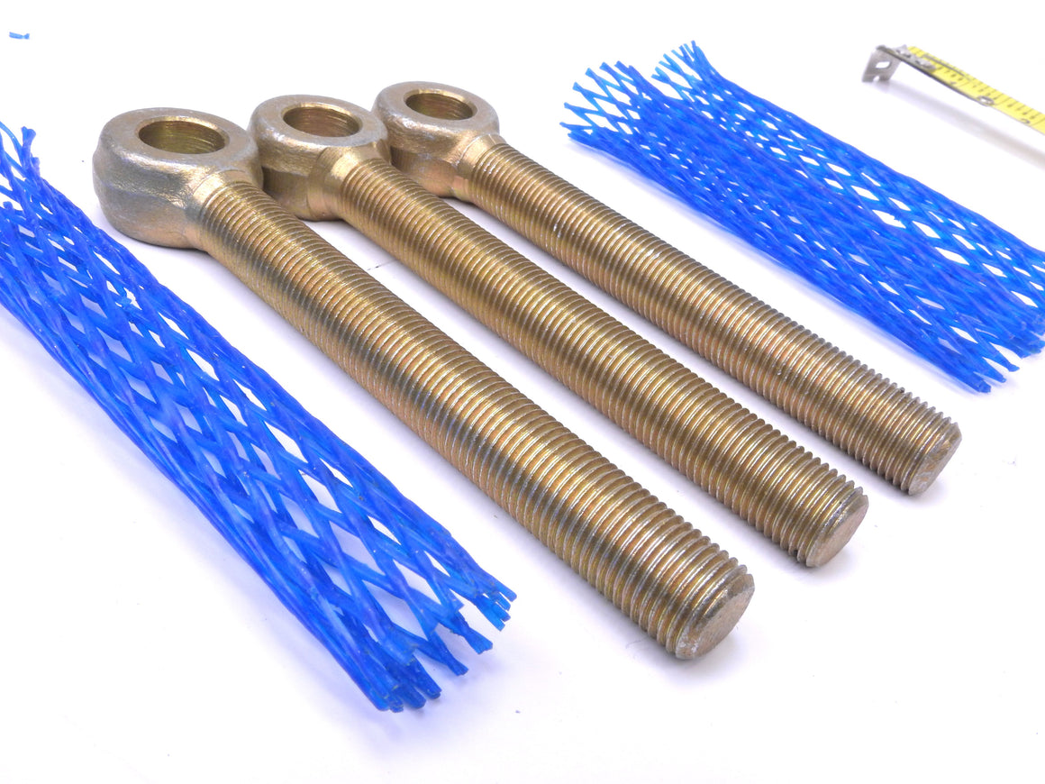 1/2"- 20 TPI 3.75" L Adjusting Thread Eye Bolt. Mvehicles. Zinc Plated. LOT OF 6