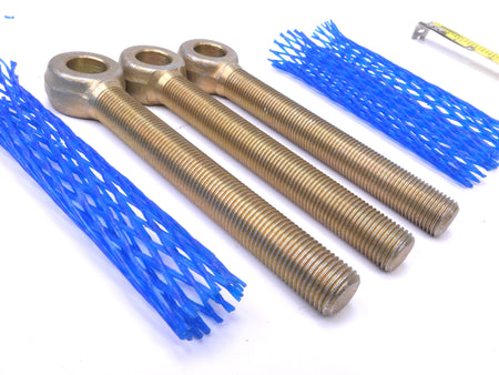 1/2"- 20 TPI 3.75" L Adjusting Thread Eye Bolt. Mvehicles. Zinc Plated. LOT OF 6