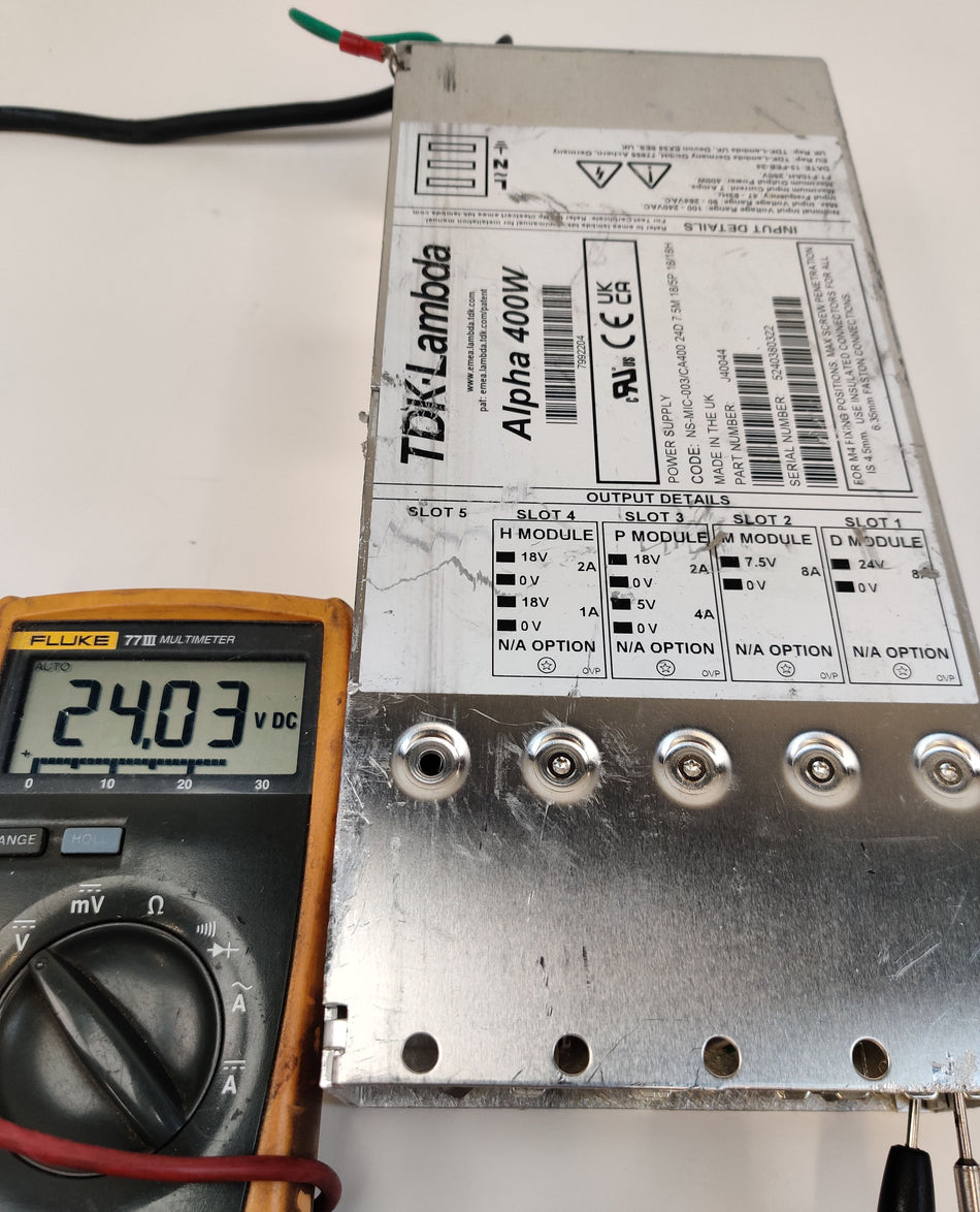 Lambda J40044 400W Power Supply 100-230V 7A PerkinElmer Clarus GC Fully Tested