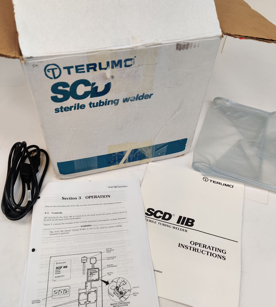 Terumo BCT SCD IIB Sterile Tubing Welder 3NCC986 w New Wafers Working and Tested