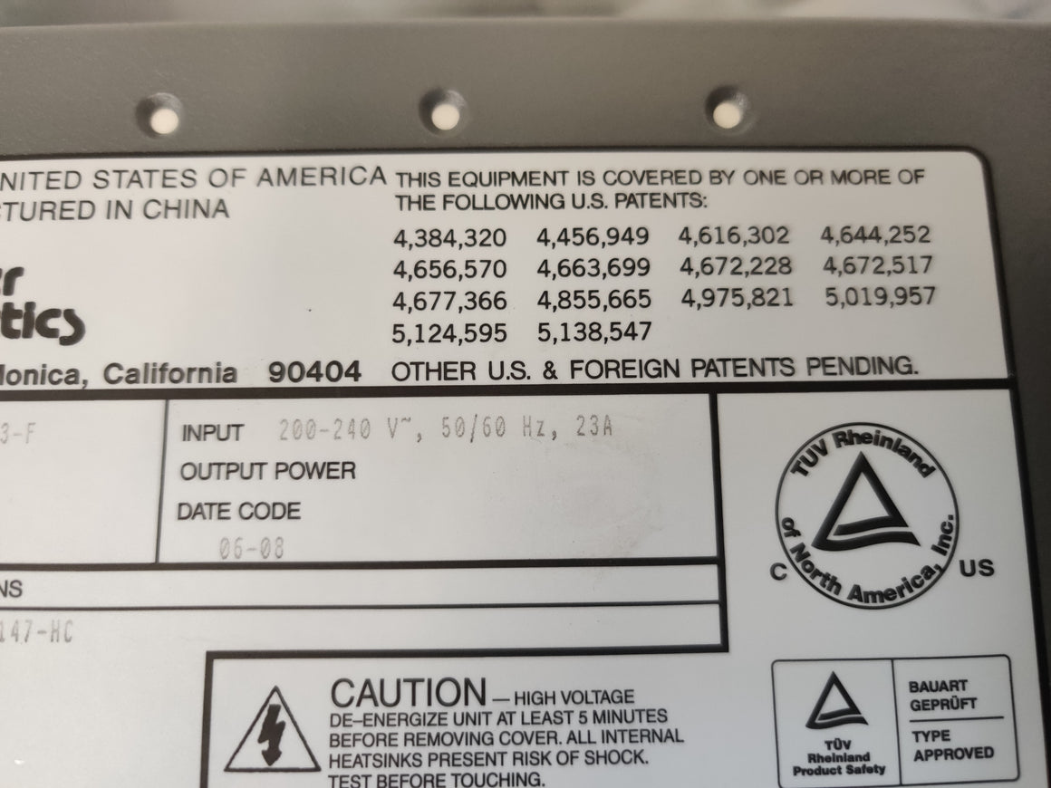 Pioneer Magnetics 3000W Power Supply 48V 62 PM33211BP-5-1-3-F PerkinElmer Optima