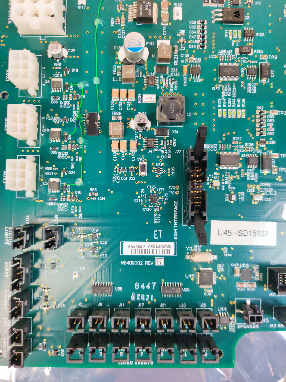 PerkinElmer N6409002 rev B Backplane PCB for 2400 GC/MS Gas Chromatograph