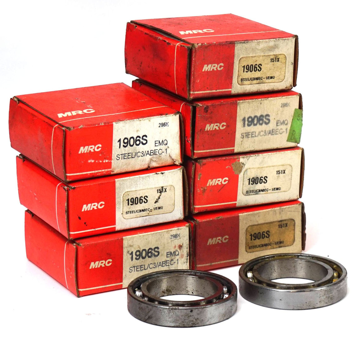 MRC Steel/C3/ABEC-1 Single Row Ball Bearing 1906S 30mm I.D compare SKF Lot of 9
