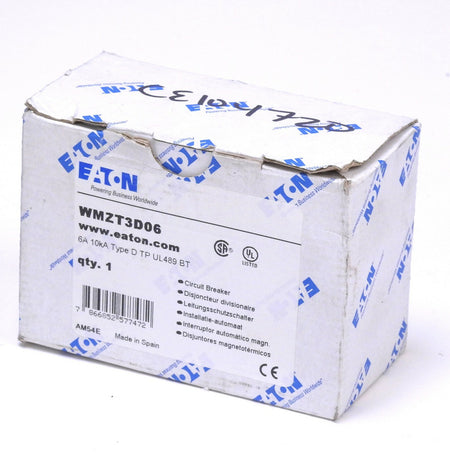 Eaton WMZT3D06 UL489 WMZT ,DIN Rail miniature circuit breaker,6 A,10 kAIC UL/CSA