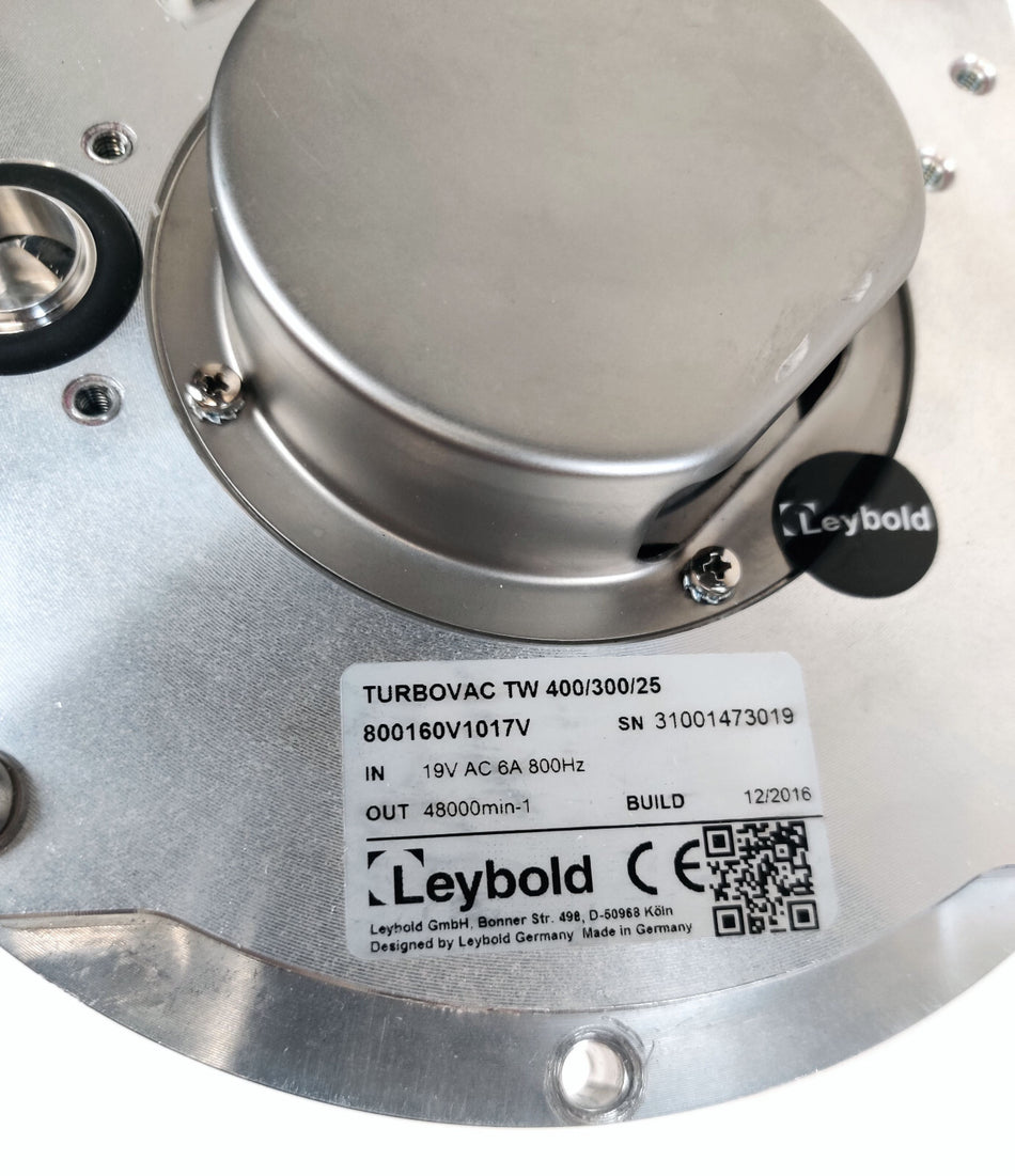 Oerlikon Leybold 800160V1017V TW 400/300/25 Turbovac Turbomolecular Vaccum Pump