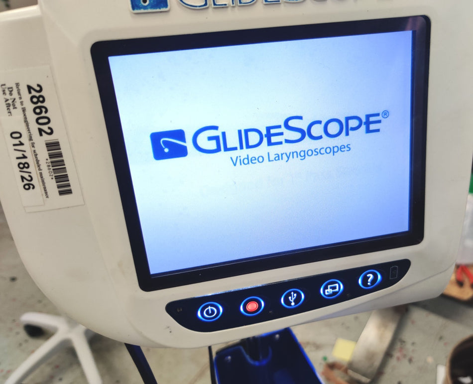Verathon Glidescope 0570-0304 Cobalt AVL Monitor, 0570-0306 Video Baton, Stand