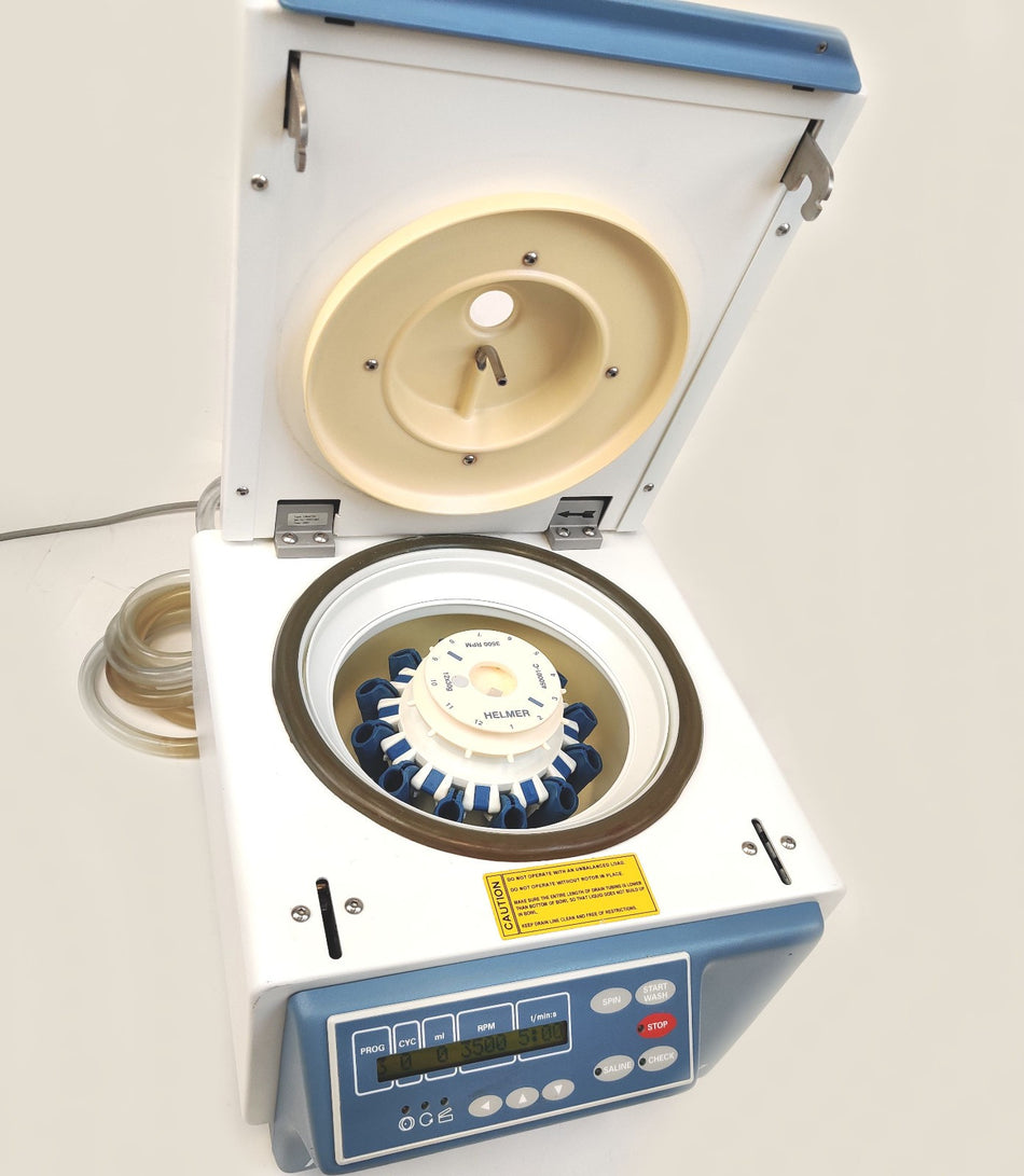 Helmer Ultra CW Cell Washer Centrifuge w 450001-C Rotor 12x30g 3500 RPM Working