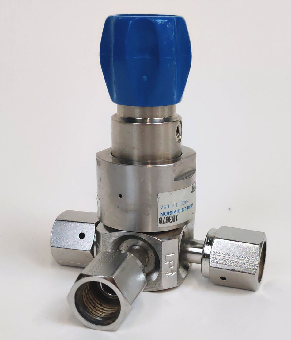 Parker Veriflo SQMICRO303PFSFFF UHP Tied Diaphragm Low Pressure Regulator 30PSIG
