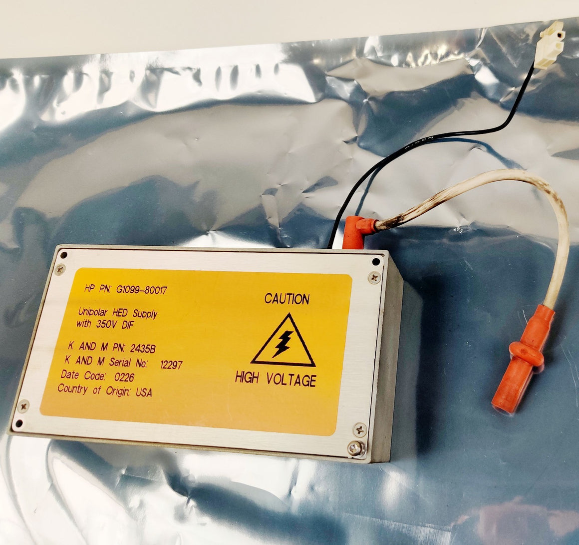 Agilent 5973 G1099-80017 -10kV Unipolar HED Power Supply w 350V DIF 2435B Tested