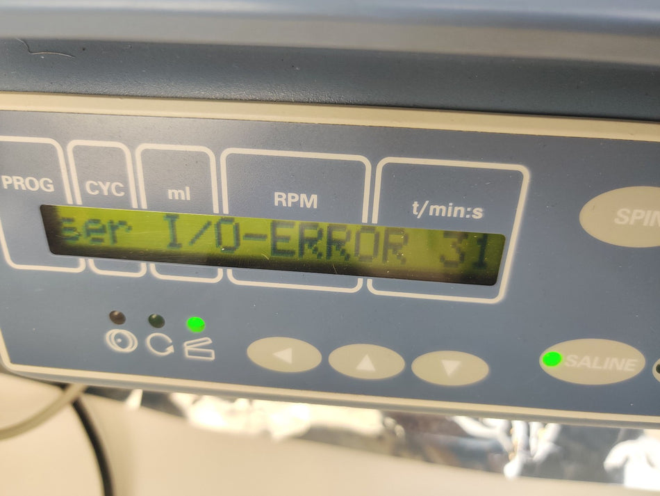Helmer Ultra CW Cell Washer Centrifuge 3500RPM 250Nm Power Test I/O Error 31