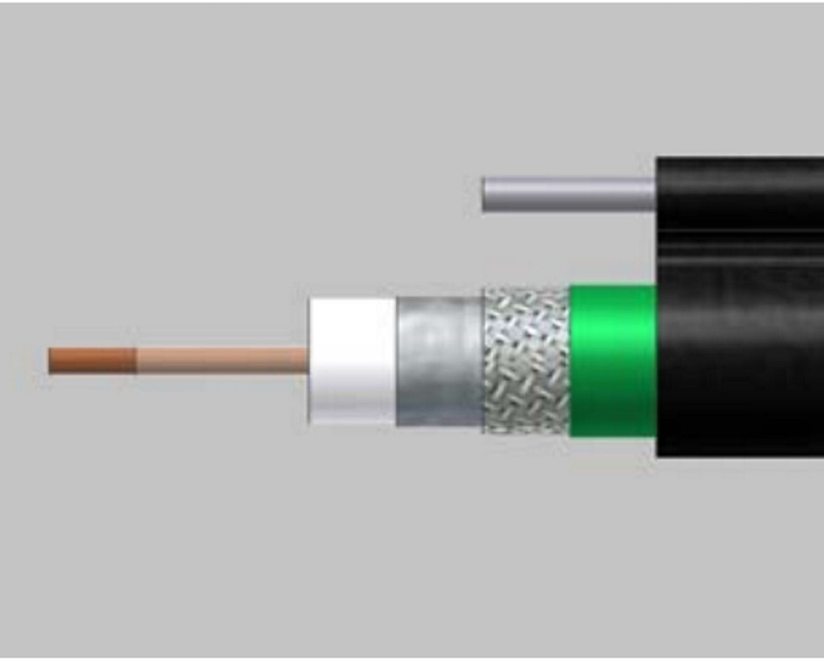 1000ft Amphenol Times Fiber T6TQP77-LTV BLACK-051M TriShield Communication Cable - 