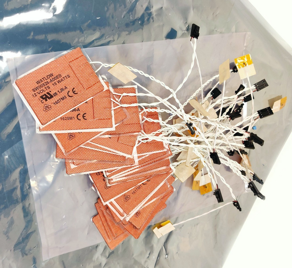 Watlow 15W 2x3" Silicone Rubber Heater Pad 260°C 12VDC w Thermocouple LOT OF 26