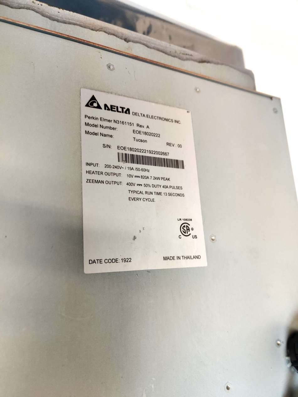 PerkinElmer THGA PinAAcle Delta EOE18020222 (B3120245) 7.2kW Power Supply 820A