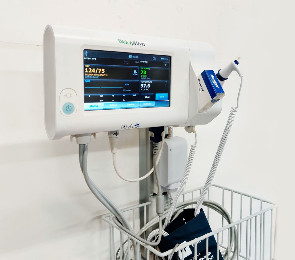 Welch Allyn Connex Spot Vital Signs Monitor 75CT NIBP Nellcor SpO2 Cuff Basket