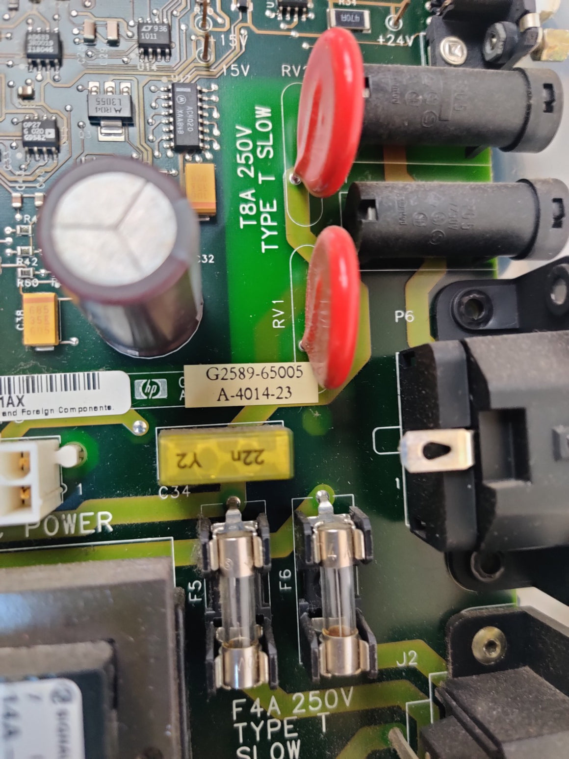 Agilent 5973 5975 MSD G2589-65005 AC Board G2589-60005 with Power Switch Tested