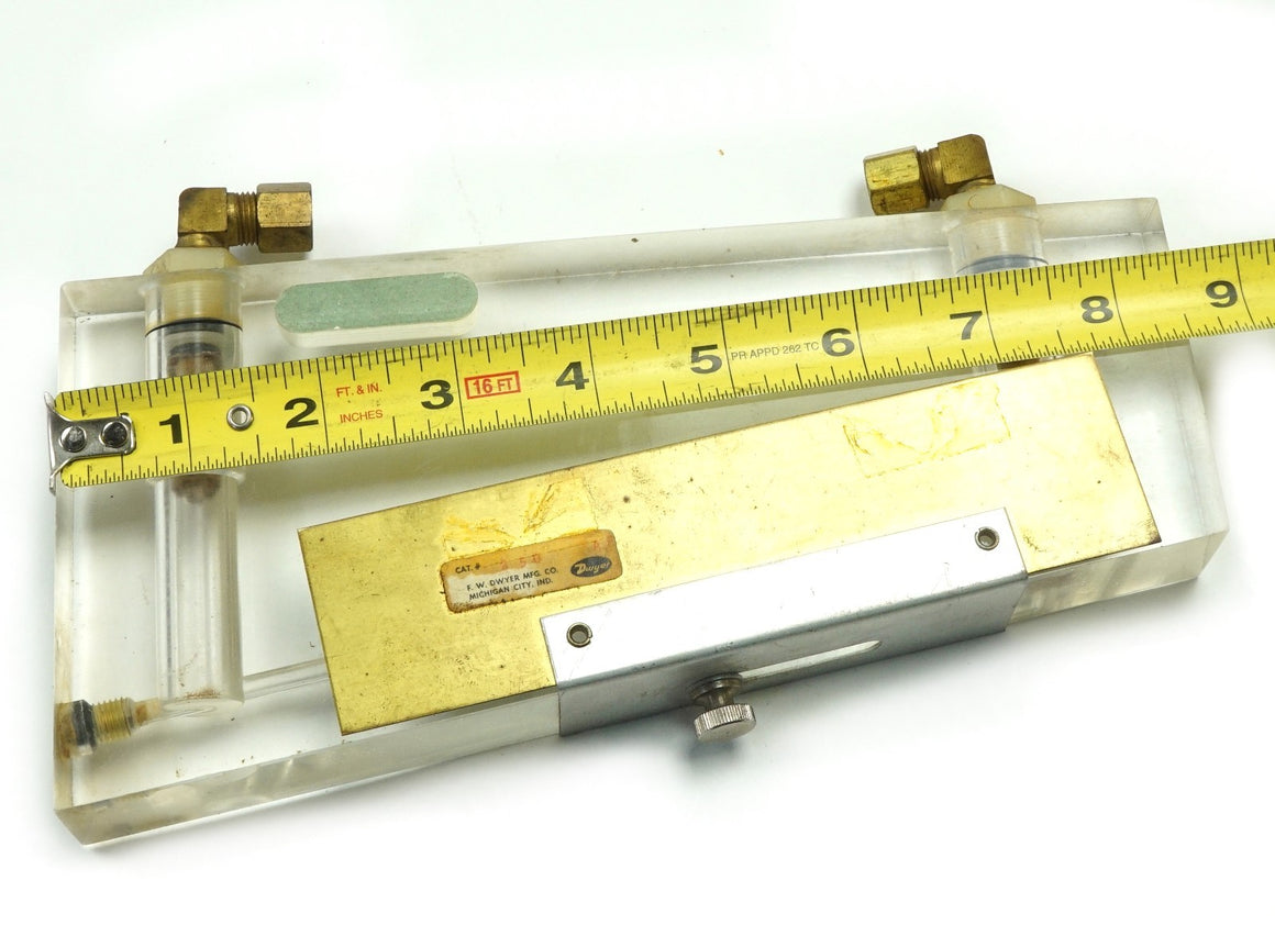 Dwyer 250-AF Inclined Manometer Air Filter Gage .10-0-1.0" w.c. 5-1/2" Scale