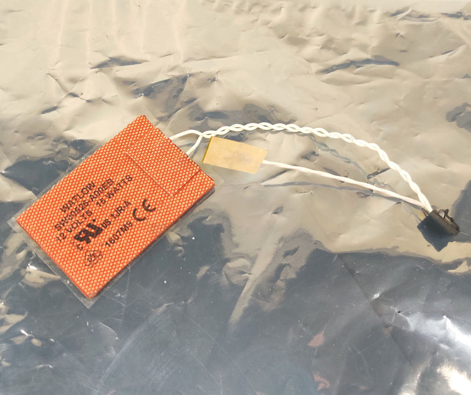 15W Watlow SW00526-A00EB Silicone Rubber Heater 260°C 12VDC w Thermocouple NEW
