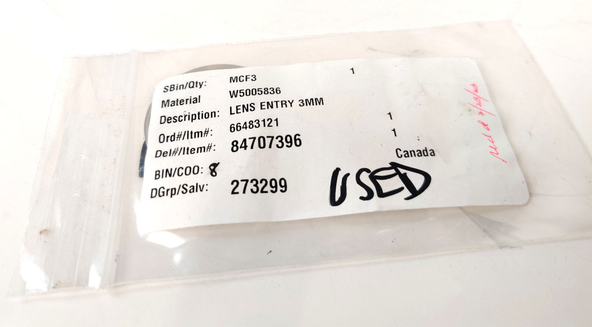 PerkinElmer Nexion IPC-MS W5005836 Ion Lens Entry 3MM