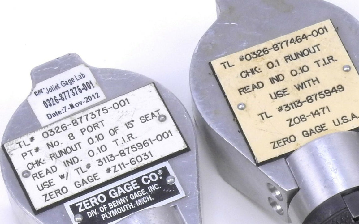 Zero Gage Concentricity Sweept Counterbore Gage 15° Seat Select Dia.1" or 28 mm