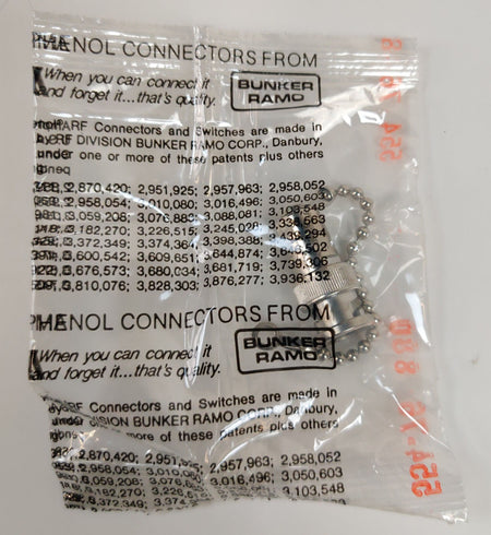 AMP 4700-51 BNC Male Dust Cap 50Ω RF Coaxial Connector w Chain. NEW LOT OF 24