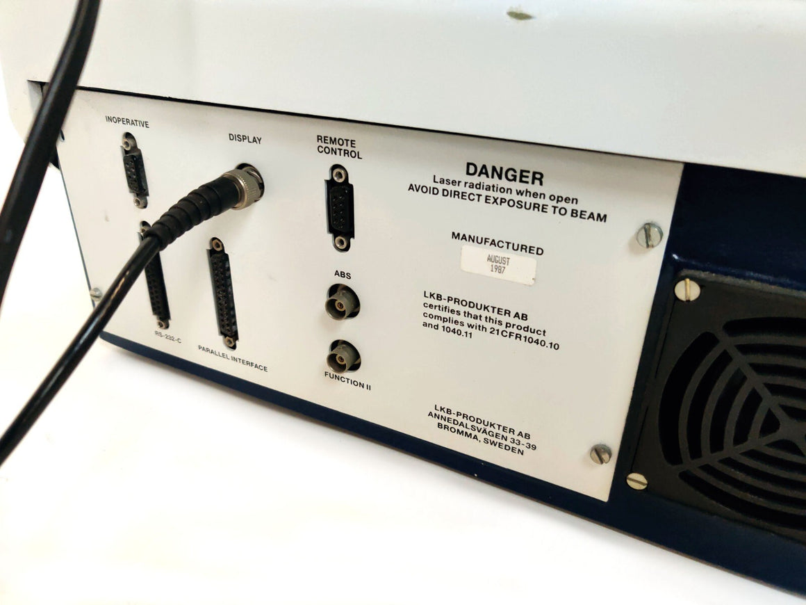 GE Akta Pharmacia LKB 2222-010 UltroScan XL Laser Desintometer w Display Monitor - 