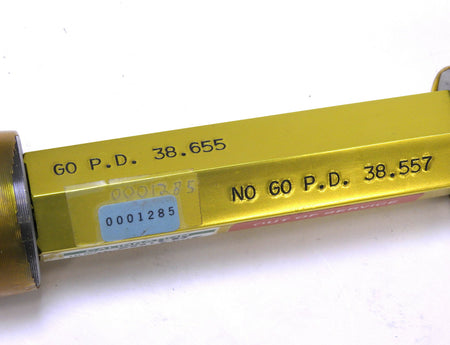 Godwin M39.0X0.5-6g Metric Thread Plug Gage GO P.D 38.655 NoGo P.D 38.557