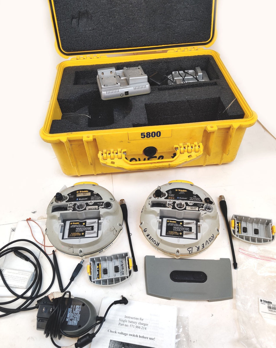 Trimble 5800 GPS RTK Base & Rover Kit Bluetooth, 410-430 MHz, Charger