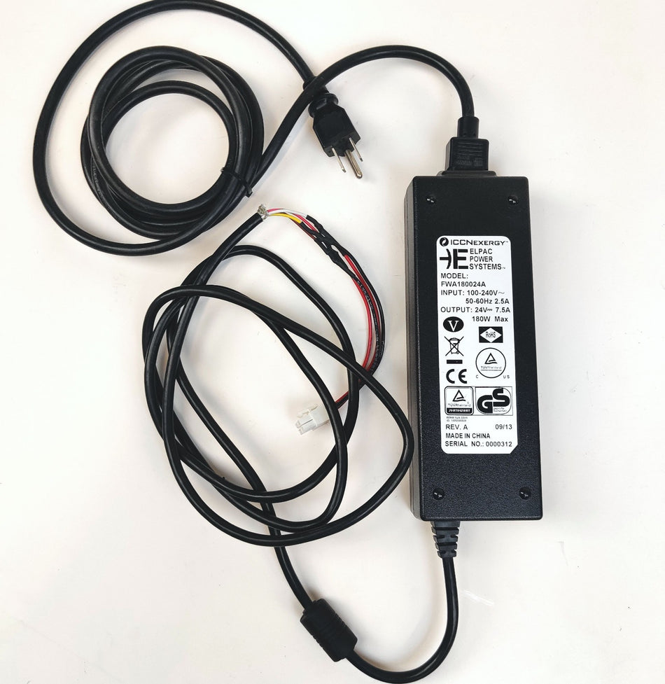 Elpac FW180 18W Power Supply Adapter 7.5A 24V Charger 8 Pin DIN Plug. Working