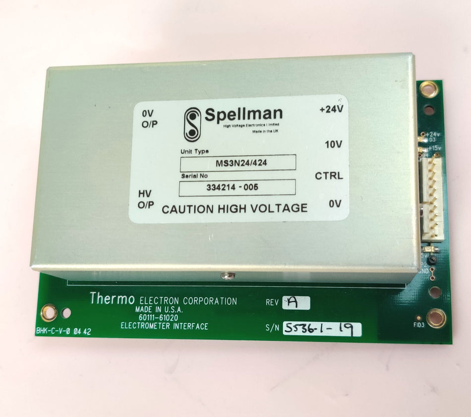 Thermo Thermo Surveyor MSQ MS 60111-61020 Electrometer PCB w Spellman MS3N24/424 Tested