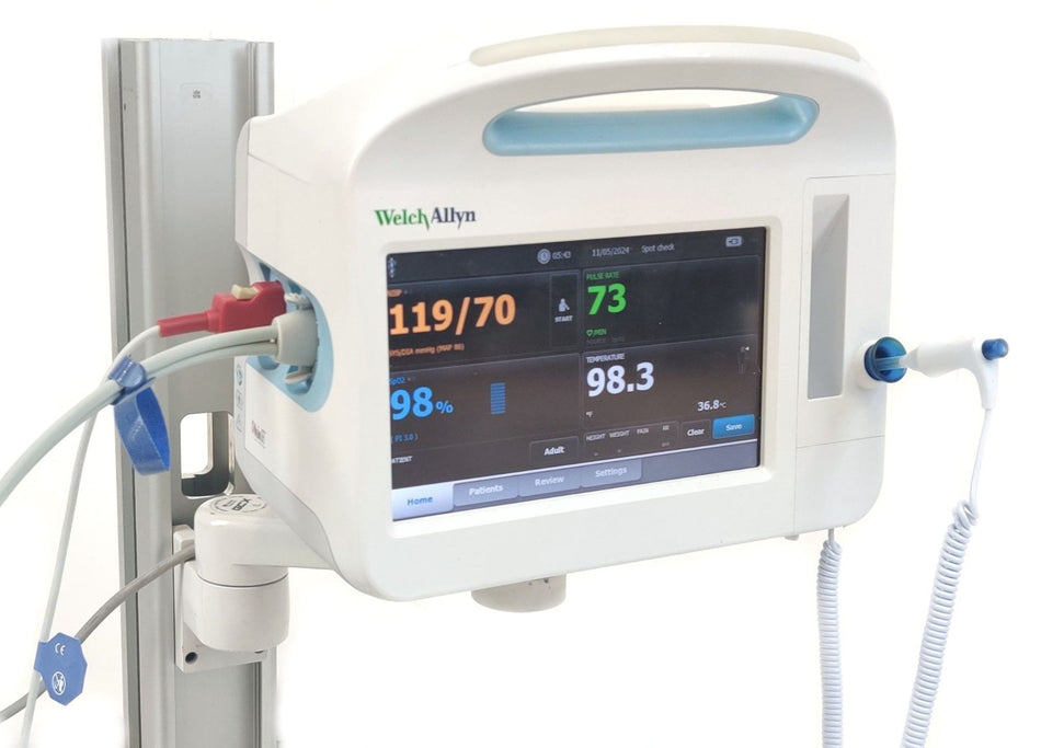 Welch Allyn Connex Vital Signs Monitor 6000 65MTXX WIFI SpO2 w Wall Mount Assy