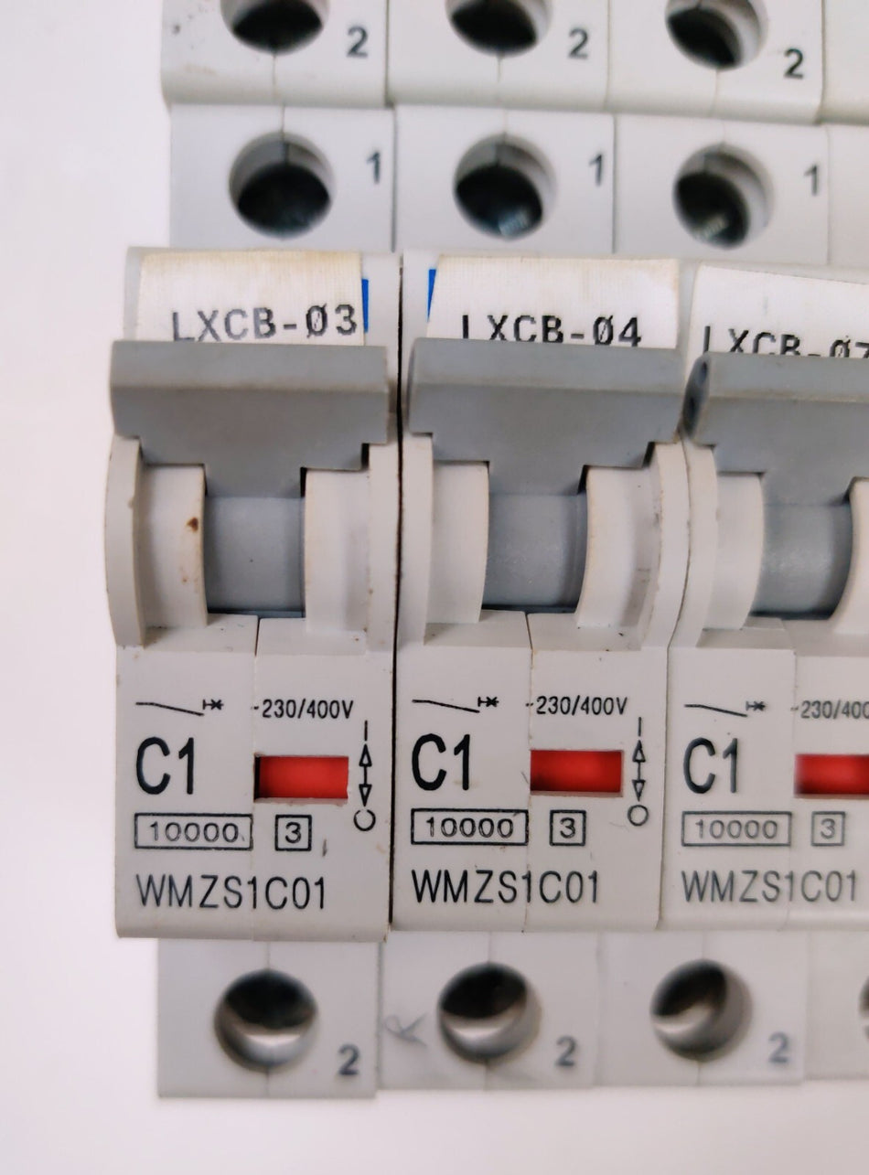 Eaton Lot of 30 Eaton C1 WMZS1C01 Miniature Circuit Breaker 1 Pole, 277VAC 48VDC 1A
