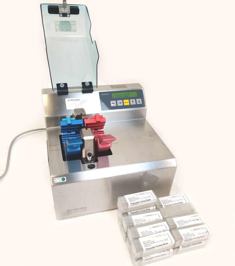 Sartorius Biowelder Sterile Tube Welder w/ 5 Tube Holders and 17 Boxes of Blades