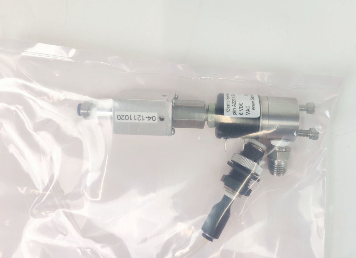 Thermo LCQ 00110-10708 Solenoid Valve Assy SS 2-Way 1/32 Gems Sensors A2211-S13