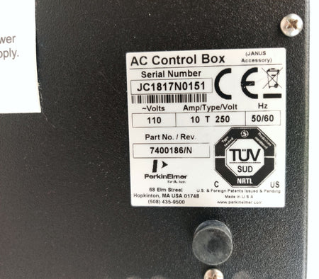 PerkinElmer Janus G3 Estación de trabajo automatizada 7400186 Controlador de CA 110V 10Amps