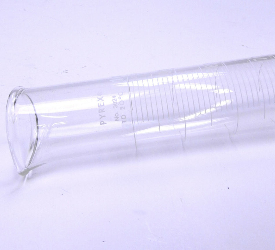 Pyrex 3024-100 Single Metric Scale Cylinder TD 100 mLw/ White Enamel Graduations