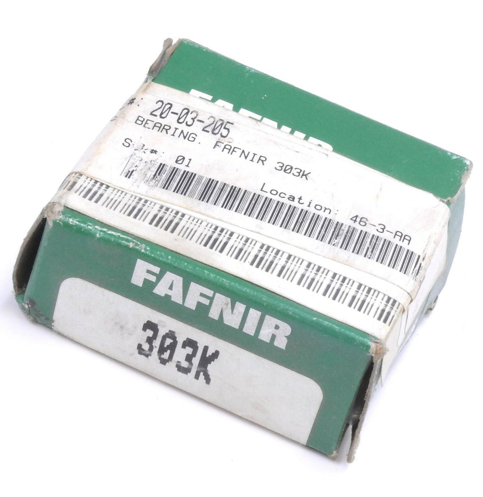 Fafnir 303K Medium Series Single Row Steel ,Ball Bearing 17mm Bore, 47mm OD