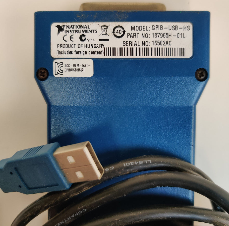 National Instruments NI GPIB-USB-HS Interface IEEE 488 Controller 187965H-01L