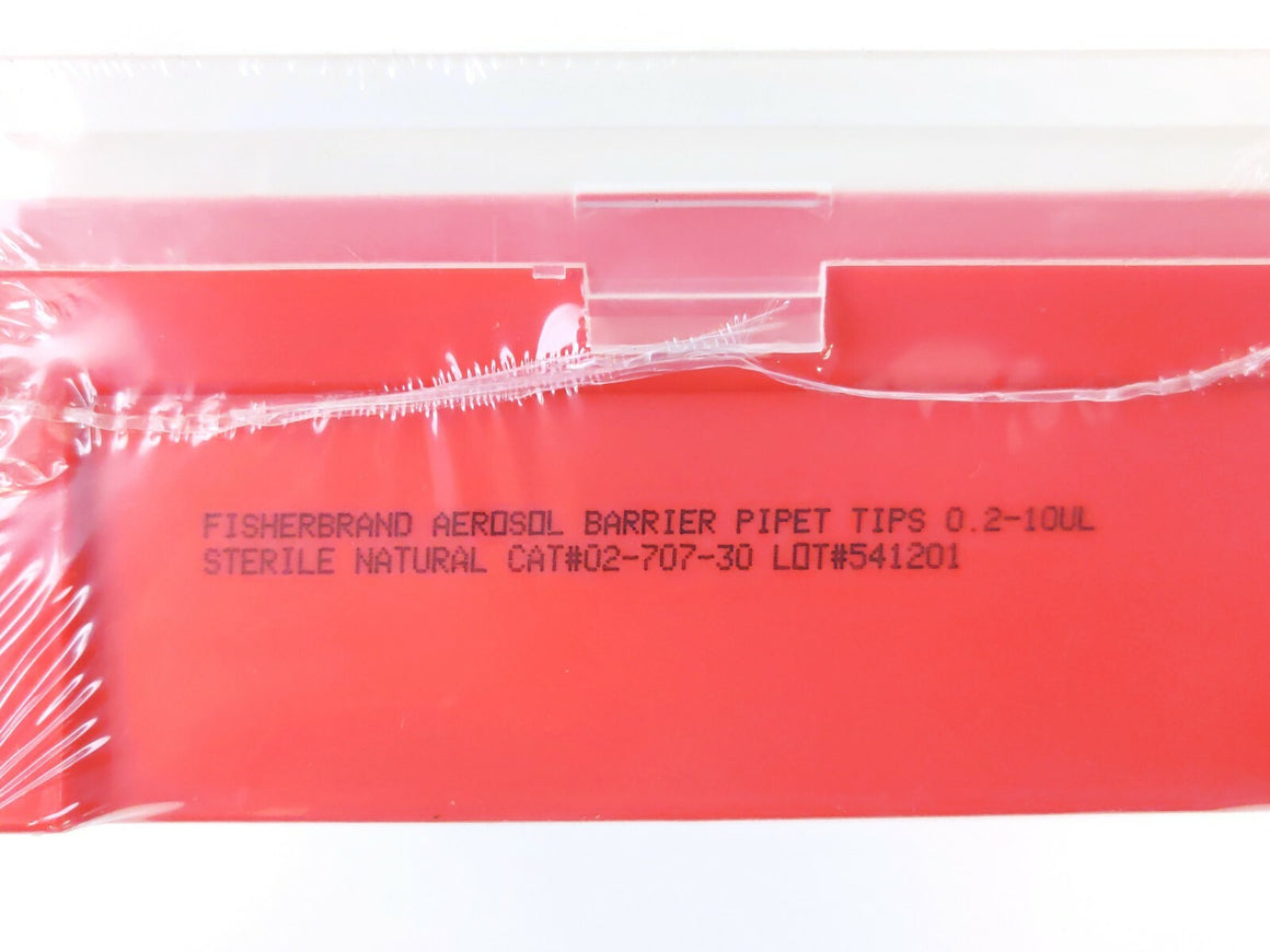 Set of 6 10uL Low Retention Fit Filtered Tip Extended Racket Sterile 96/Box