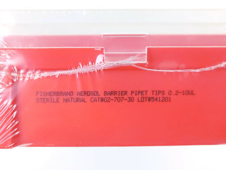 Set of 6 10uL Low Retention Fit Filtered Tip Extended Racket Sterile 96/Box