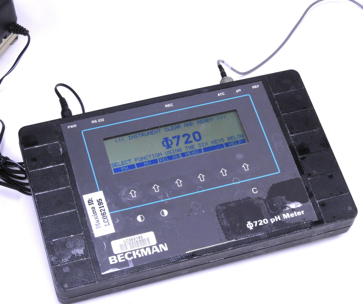 Beckman PH Meter PHI 720 Cat Number 143806 w/ Functional Electrode - 