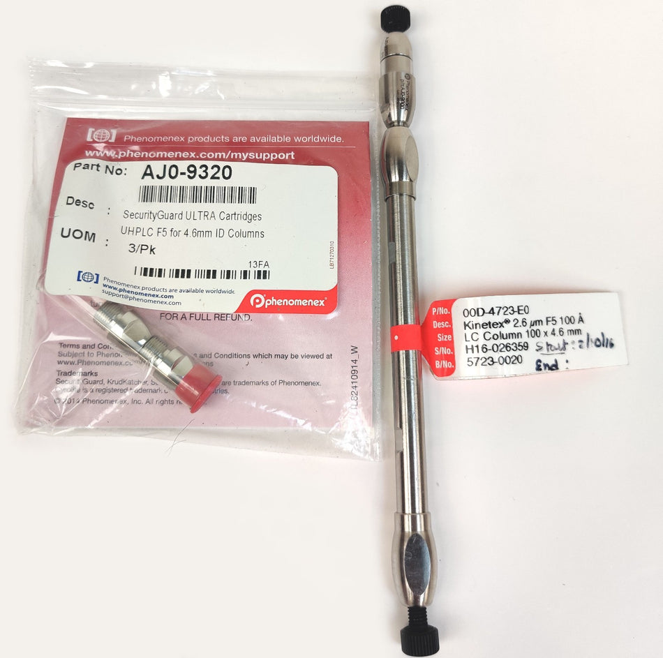 Phenomenex Kinetex C18 HPLC Column 100 x 4.6 mm 2.6u w AJ0-9320 Security Guard