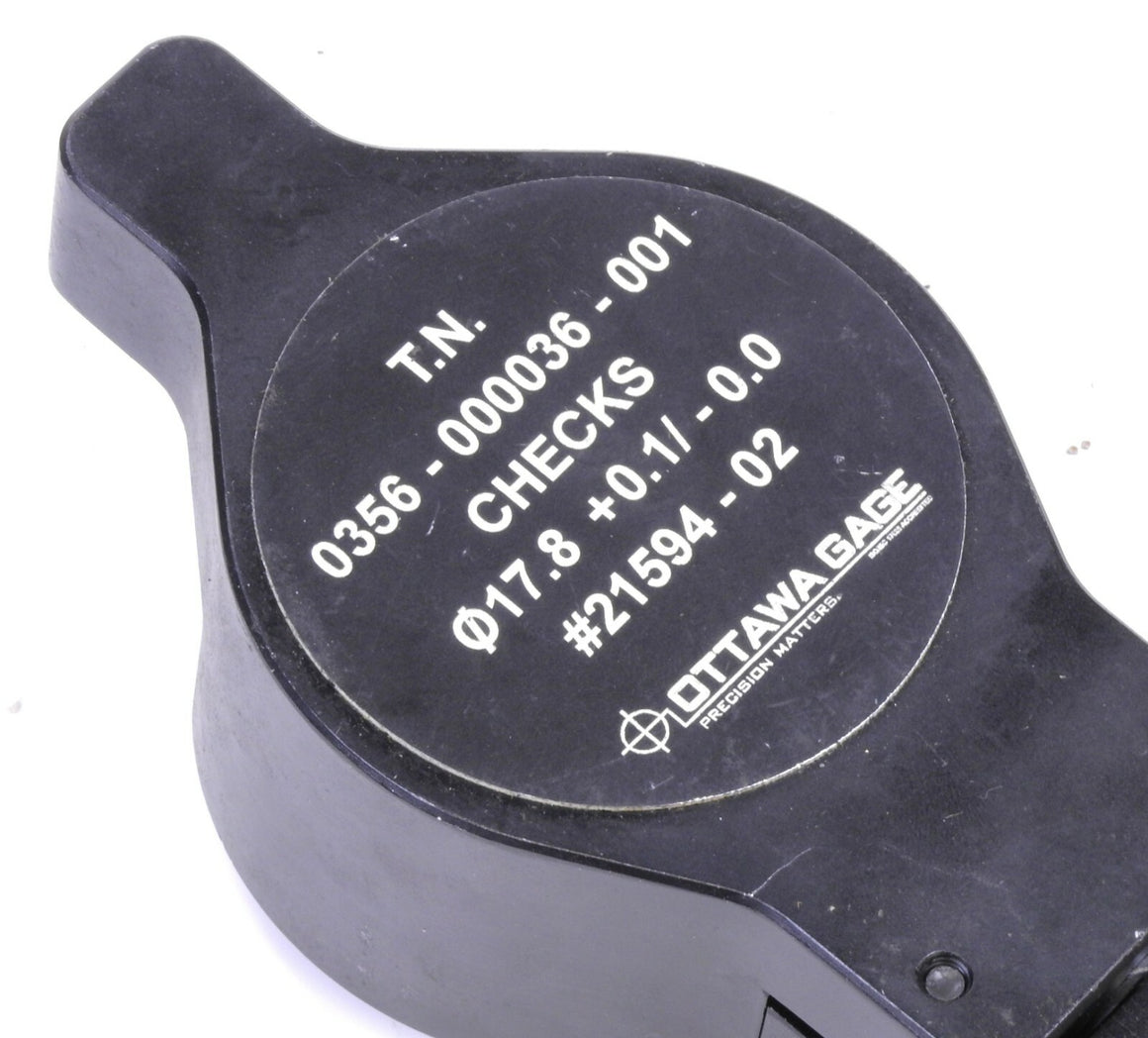 OGI 0356-000036-001 #21594-02 Countersink Chamfer Gage 17.8 mm Diameter