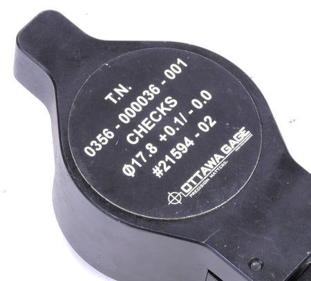OGI 0356-000036-001 #21594-02 Countersink Chamfer Gage 17.8 mm Diameter